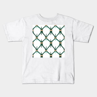 Geometric mint bronze diamond design Kids T-Shirt